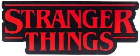Paladone Stranger Things Shaped Logo Light, 30cm (11.8") Wide Wall or Desk Lamp with USB or Battery Power, Phase & Pulse Modes, Officially Licensed Netflix Merchandise