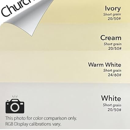 Church Paper Cream Short Grain Paper 20/50lb 11 x 8.5 Text (2 Ream Bundle) S11-20-19-2