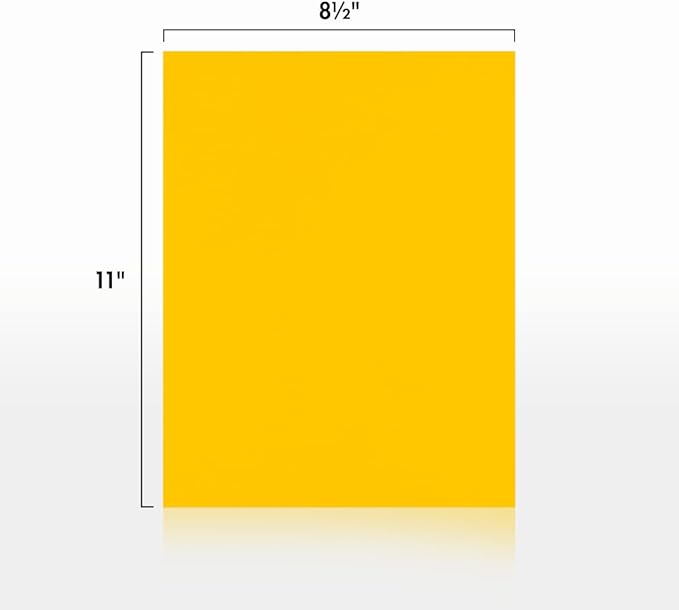 LUXPaper 8.5" x 11" Paper | Letter Size | Sunflower Yellow | 80lb. Text | 250 Qty