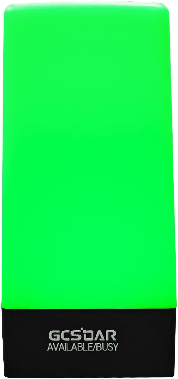 LED Busy Light Status Indicator Green Red Dimmable Lamp Brightness Adjustable Busylight for Office Desk, Remote Work