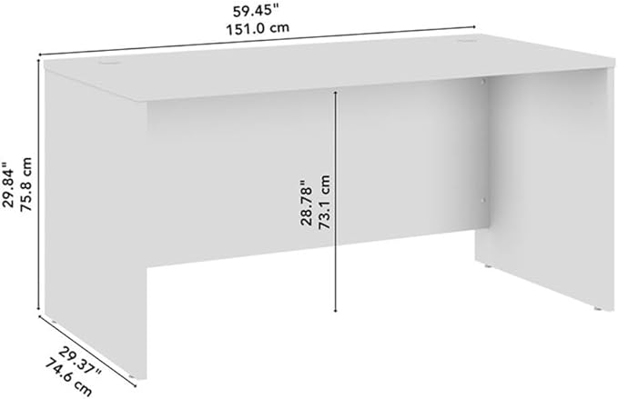 Bush Business Furniture Studio C 60W x 30D Office Desk in Natural Elm, Computer Table for Home or Professional Workspace