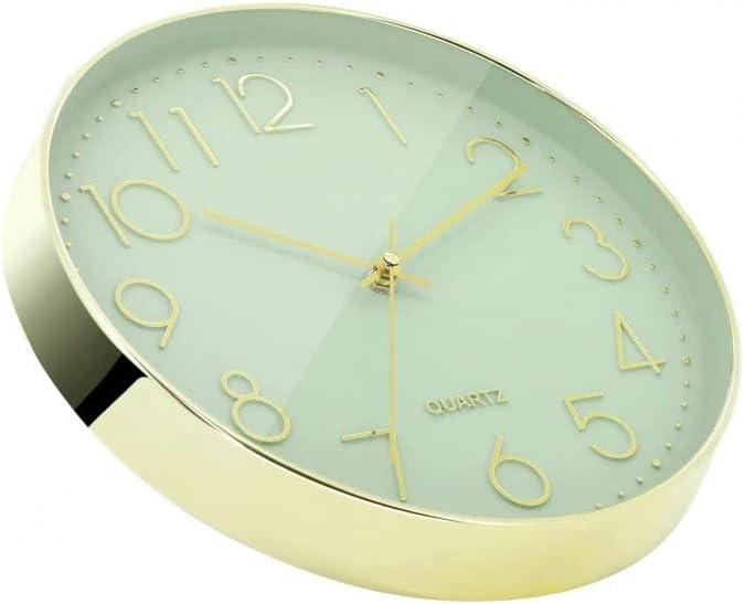 Clock for Bedroom Modern Fashion Wall Clock Home Wall Clock Simple Decoration Wall Clock Interior Living Room Decoration Office Decor Wall Clock, Green (Green)