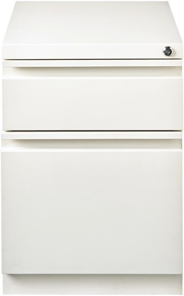 Scranton & Co 2 Drawer Mobile File Cabinet in White