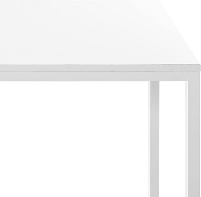 Zinus Jennifer 55 Inch White Frame Desk, Computer Workstation, Office Desk, Easy Assembly, White