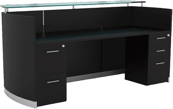 Mayline Medina Series Reception Station with 1 Box/Box/File and 1 File/File Pedestal,