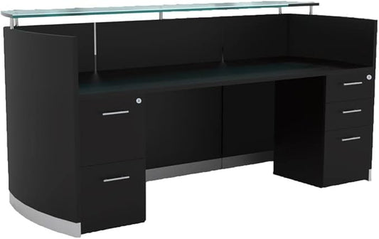 Mayline Medina Series Reception Station with 1 Box/Box/File and 1 File/File Pedestal,
