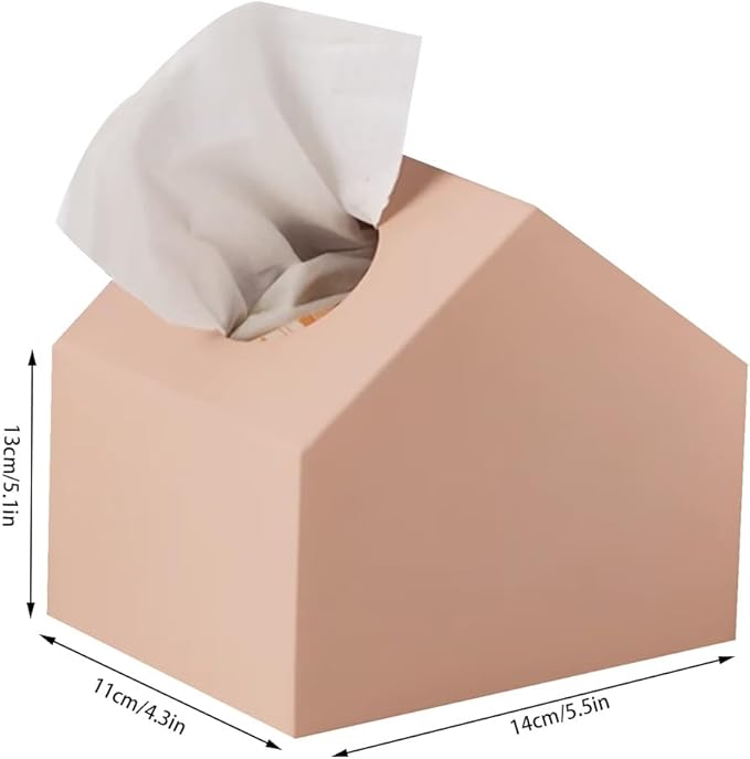 Stylish Tissue Box Durable Tissue Box Exquisite Napkin Holder and Adorable House Shaped Square Tissue Box Holder for Home Office Countertop Modern Tissue Box (Color : Green, Size : B) (Black B)
