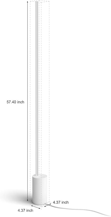 Philips Hue Signe Smart Floor Lamp, White - White and Color Ambiance LED Color-Changing Light - 1 Pack - Indoor - Control with App - Compatible with Alexa, Google Assistant, and Apple Homekit