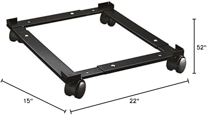 Home Square Fully Assembled 4 Drawer 22" Deep Letter File Cabinet in Black with File Caddy