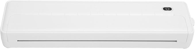 ZJchao Portable A4 Thermal Printer Inkless Mobile Printer for Home and Office (White)
