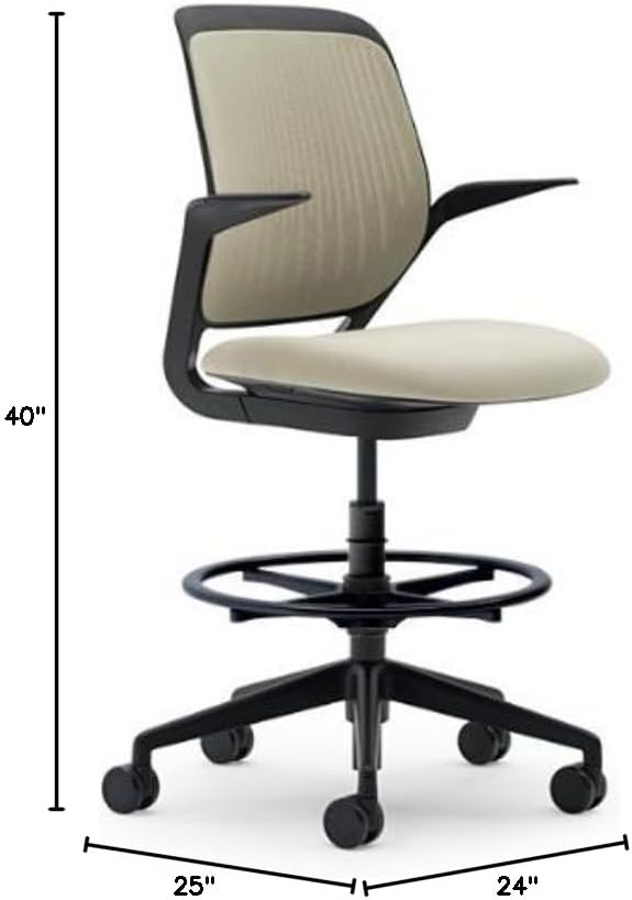Steelcase Cobi Fabric Stool, Malt