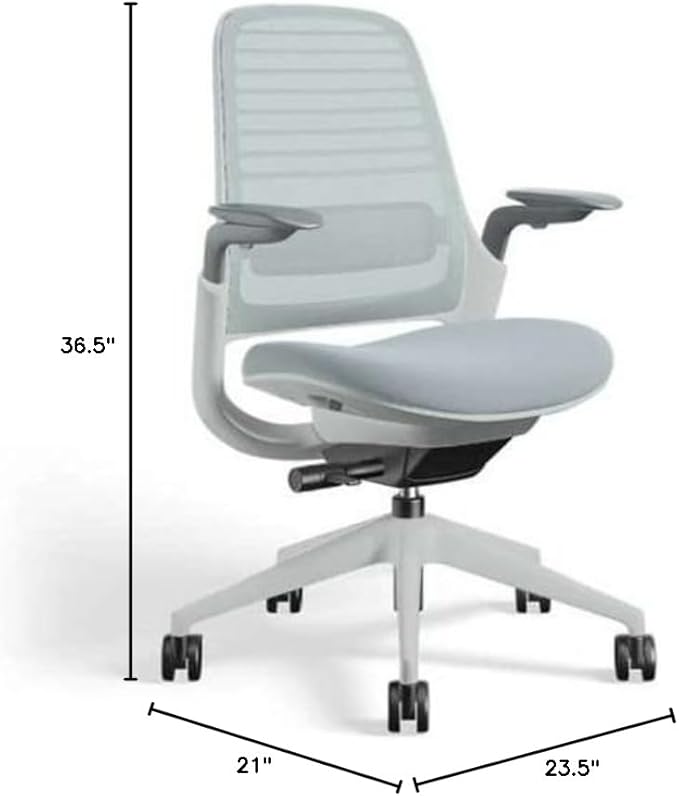 Steelcase Series 1 Office Chair, Seagull Frame (Carpet Casters, Nickel)