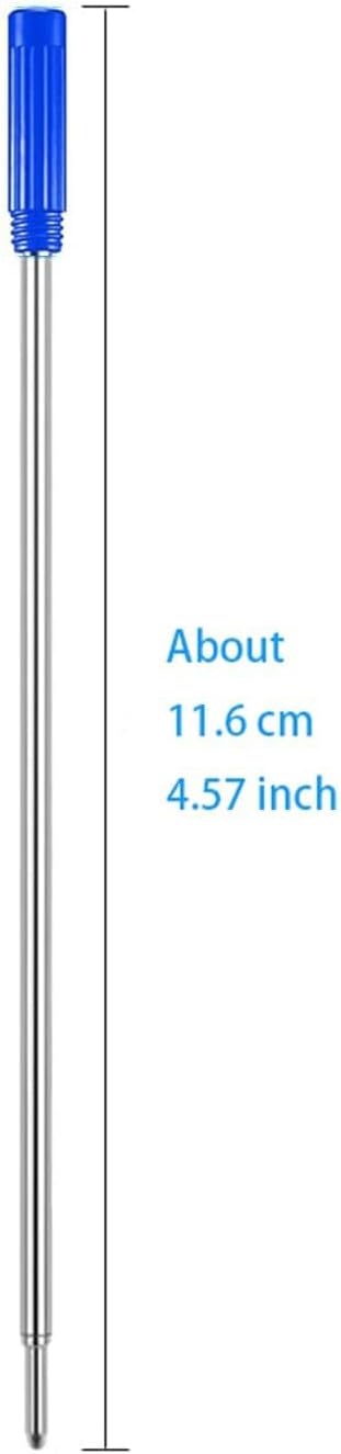 MengRan 4.5'' Ballpoint Ink Pen Refills for Twist Pens,1mm Medium Tip, Compatible with Cross Pen Refills (8511)(10 Pcs Blue Ink)