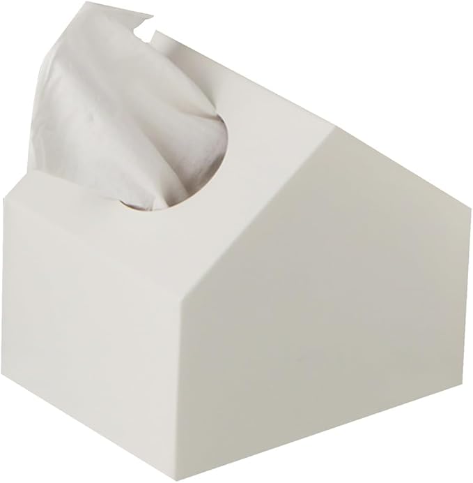Stylish Tissue Box Durable Tissue Box Exquisite Napkin Holder and Adorable House Shaped Square Tissue Box Holder for Home Office Countertop Modern Tissue Box (Color : Green, Size : B) (White B)