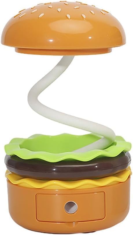 CHANLAOSAN Cute Desk Lamp,Table lamp,Night Lights,Hamburger Small Night lamp,Desk Accessories, Room Decor for Boys Girls Gifts