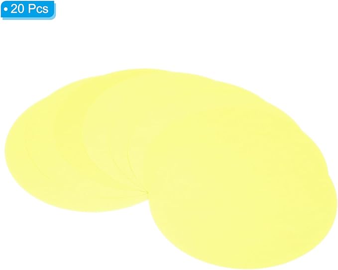 PATIKIL 6.7-inch Round Cardboard Paper, 20 Pcs 200GSM Blank Disc Circles Slices Cutouts Paper for Party Decorations DIY Craft Arts Drawing Painting Writing, Light Yellow
