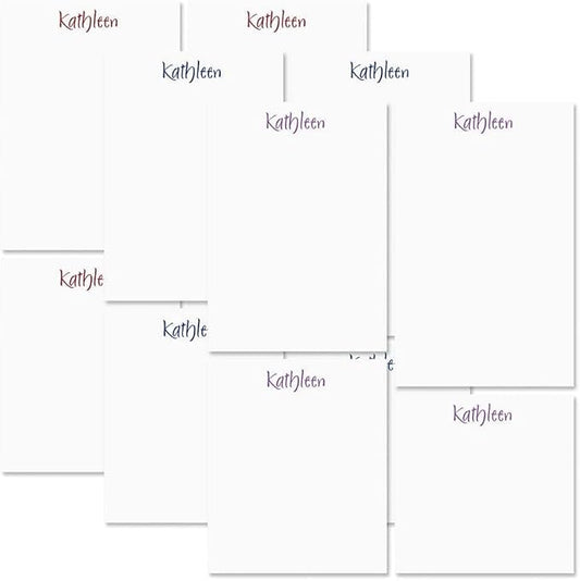 Current Elegant Personalized Notepad Set – Set of 4, 100-Sheet Pads, Multiple Sizes, 3 Ink Choices, Great for Graduations and Personalized Gifts, Printed in the USA