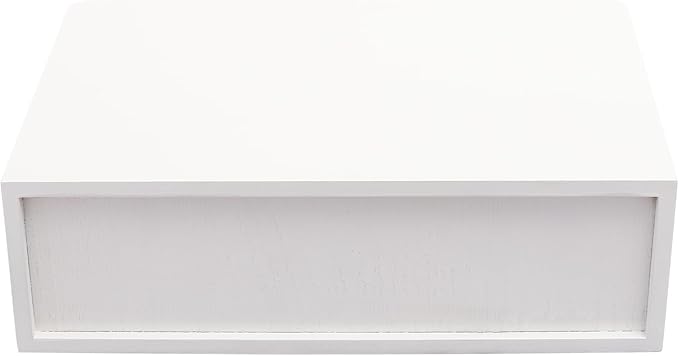 Wooden Desktop Storage Box with Lockable Drawers Office Supplies Drawer Organizer Receipt File Organizer Flat File Cabinet for Office Study Desk Front Desk (White, 1 Drawer)