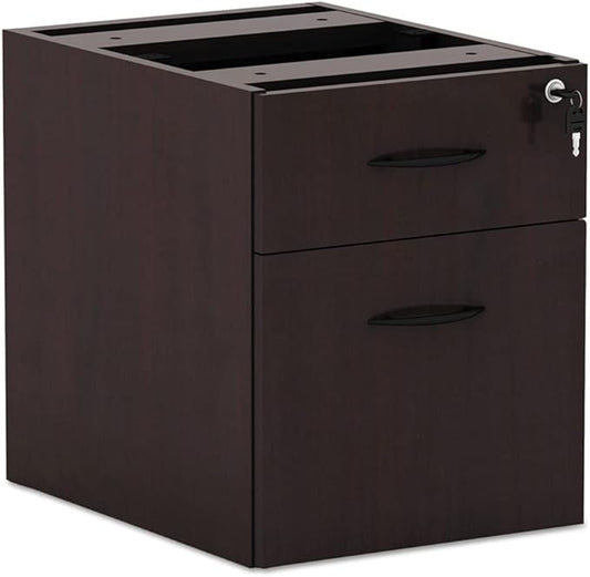 Alera Valencia Series 16 by 22 by 22-Inch 3/4 Box and File Pedestal, Mahogany