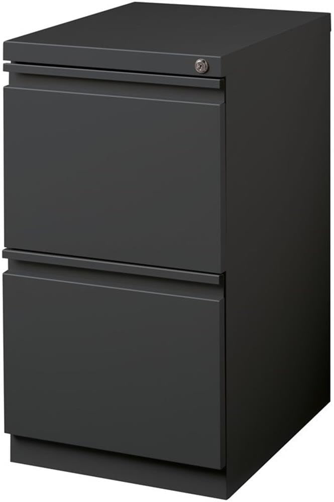 Hirsh Industries 20" Deep 2 Drawer Mobile File Cabinet File in Charcoal