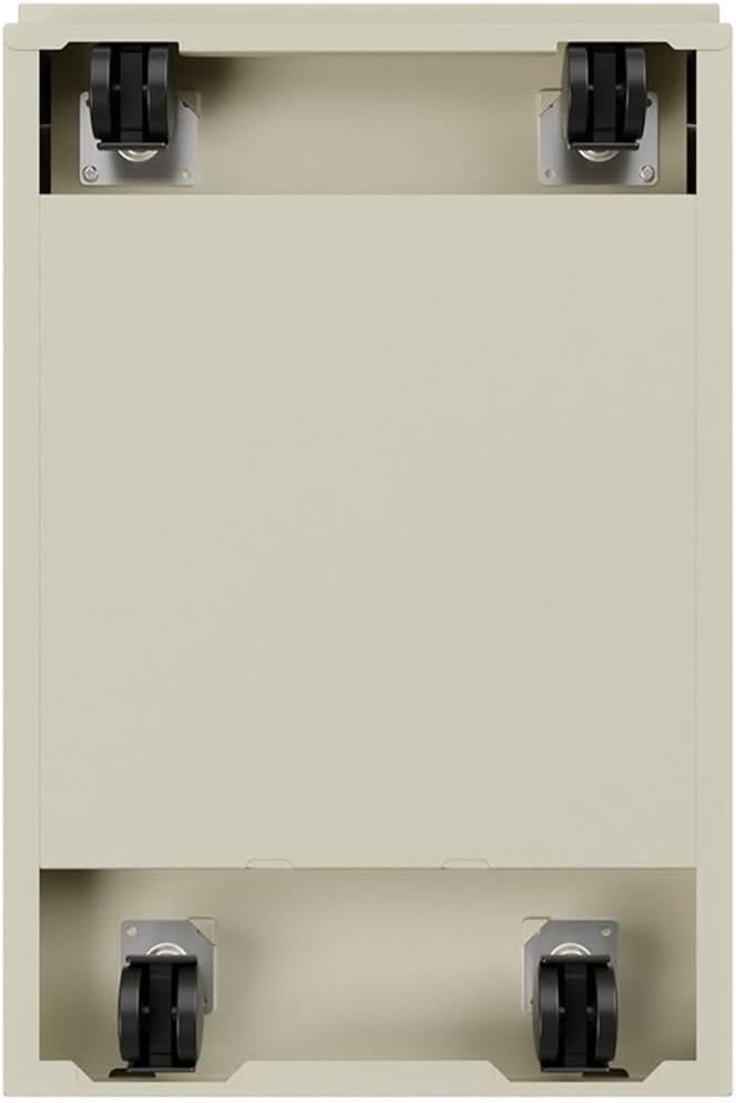 Hirsh Industries Scranton & Co 20" 2-Drawer Metal Mobile Pedestal Filing Cabinet, Beige Finish, 27.75" H, Hidden Casters, Letter-Size File Compatibility, Lockable, Commercial Grade Office Furniture