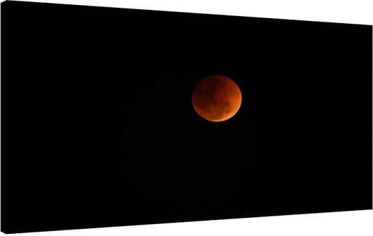 Canvas Wall Art for Living Room Bedroom Lunar Eclipse Pune Maharashtra India Big Large Wall Art Decor Framed Painting Wall Pictures Prints Artwork Office