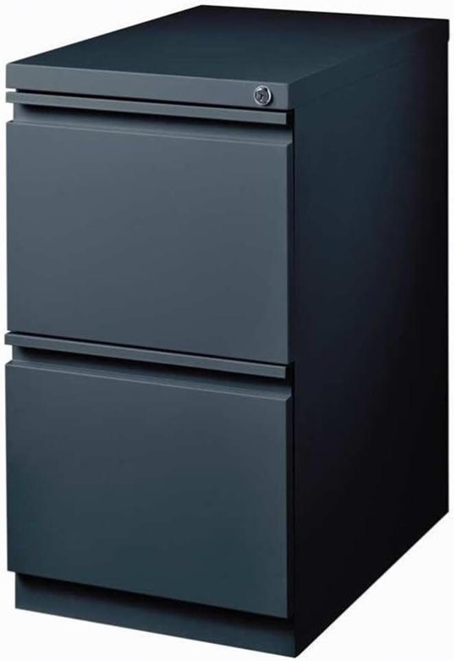 Hirsh Industries 20" Deep 2 Drawer Mobile File Cabinet File in Charcoal