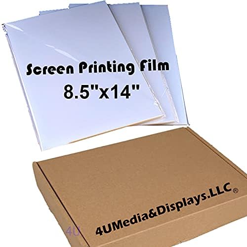 4UMedia&DisplayLLC - 8 ½"x14" Waterproof Inkjet Transparency Silk Screen Printing Film Paper 50 sheets