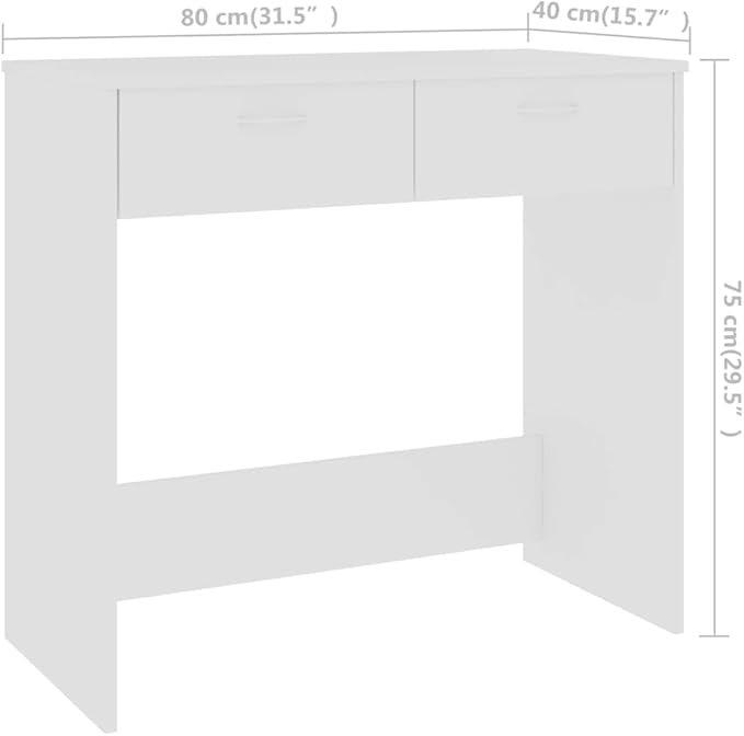 vidaXL , Sleek Home Desk, Simple Study Table for Work, Stylish Writing Space, Small Office Furniture
