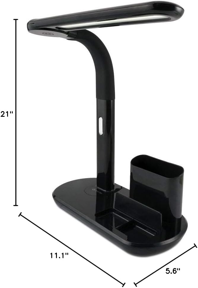 Ottlite LED Pivoting Bankers Lamp with USB Charging Port