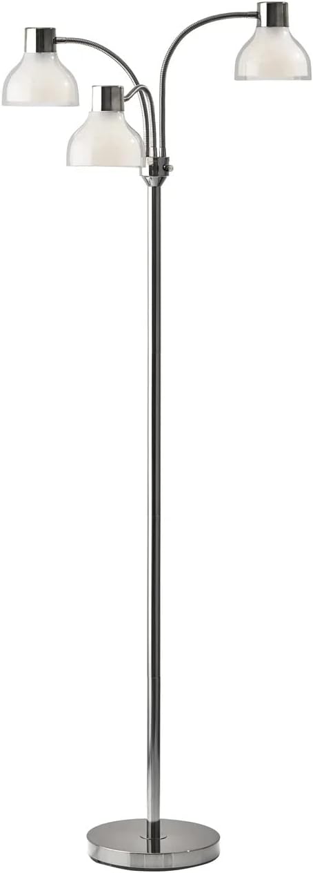 Adesso 3577-22 Vivian Floor Lamp, 60.25 in, 60W Type A Bulb (Not Included), Brushed Steel, 1