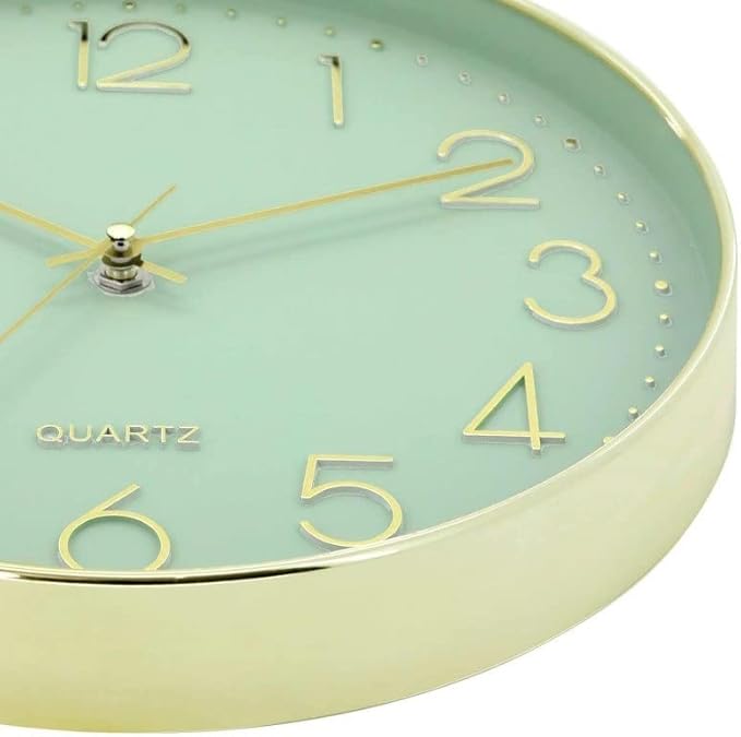 Clock for Bedroom Modern Fashion Wall Clock Home Wall Clock Simple Decoration Wall Clock Interior Living Room Decoration Office Decor Wall Clock, Green (Green)
