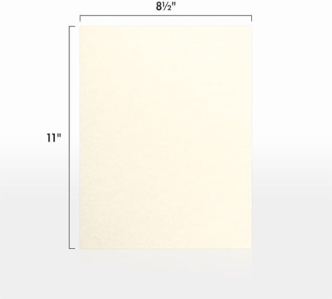 LUXPaper Custom Printed 8.5" x 11" Paper | Customizable Letterhead | Personalized Logo & Text | Letter Size | Champagne Metallic | 80lb. Text | 100 Qty