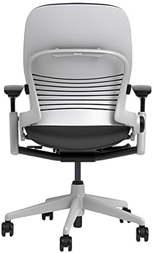 Steelcase Leap Chair with Platinum Base & Hard Floor Caster, Black