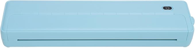 ZJchao Portable A4 Thermal Printer Inkless Mobile Printer for Home and Office (Blue)