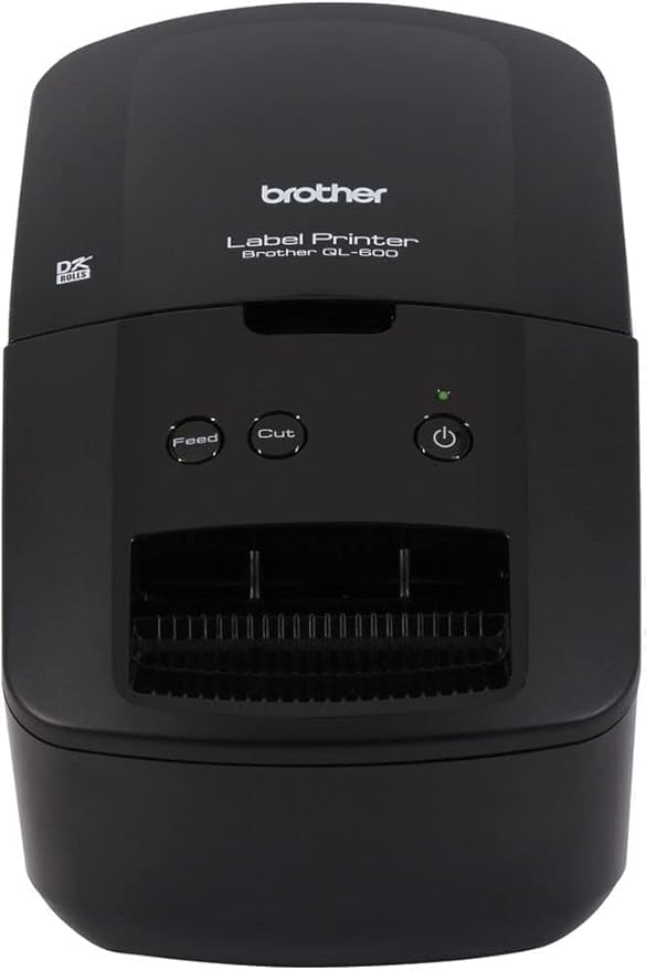 Brother QL-600 Economic Desktop Label Printer for Office and Home - Wired USB Connectivity - up to 44 Labels per Minute, 300 x 600 dpi, Up to 2.4" Wide, Automatic Tape Cutter, Tillsiy Printer Cable