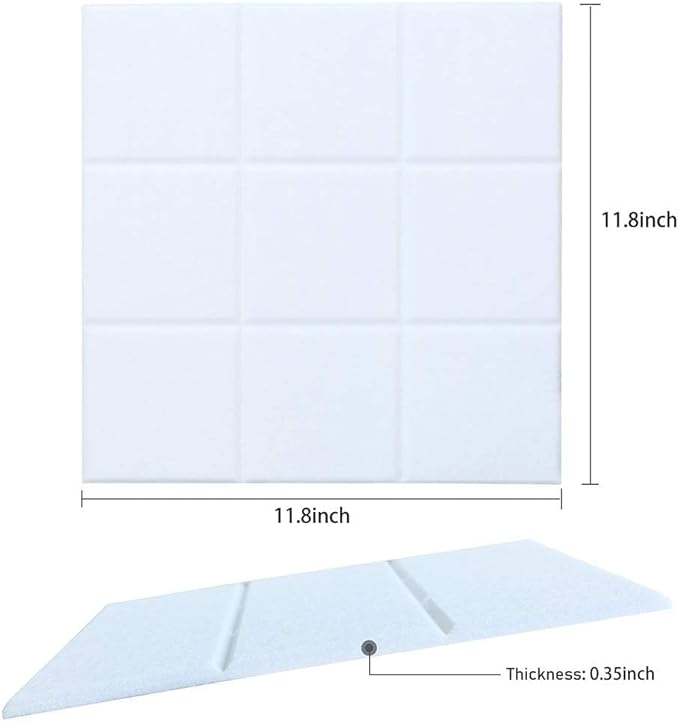 Large Cork Board Felt Board Tiles for Walls with 60 Push Pins, 11.8"x11.8" Pack of 12 Pin Board Notice Boards for Home Office Kitchen, Bulletin Board Wall Tiles for Photos Memos