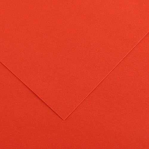 Canson Iris Vivaldi A4 185 GSM Smooth Colour Paper - Tomato (Pack of 50 Sheets)