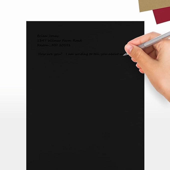 LUXPaper 8.5" x 11" Paper | Letter Size | Midnight Black | 28lb. (80lb. Text) | 250 Qty