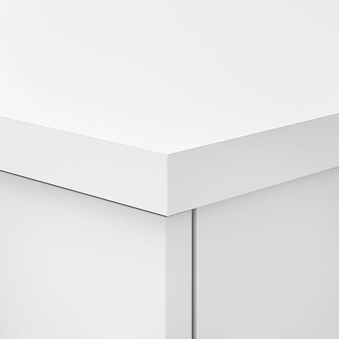 Bush Home 72-inch Home Office Desk with Drawers, Large Computer Table for Personal Workspace, Somerset Collection, White