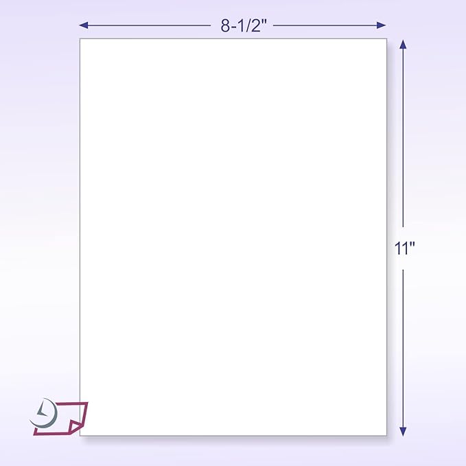 NextDayLabels 80 lb White Cardstock - 50 Pack of 8.5" x 11" Card Stock Paper - Heavyweight 216 gsm White Cardstock Paper for Printing, Invitations, School Projects, and Office Use - Made in USA