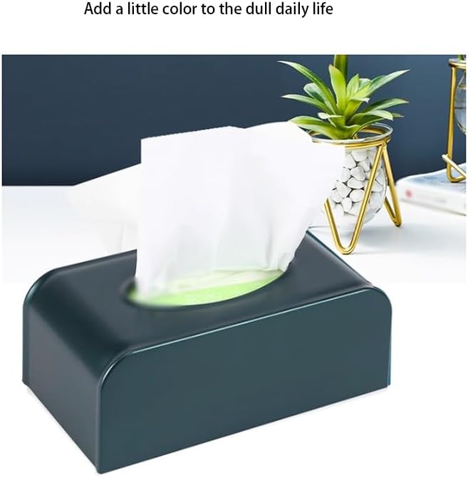 Stylish Tissue Box Durable Tissue Box Exquisite Napkin Holder and Waterproof Tissue Box Square Tissue Box Holder for Home Office Countertop Modern Tissue Box (Color : Silver) (Gold)