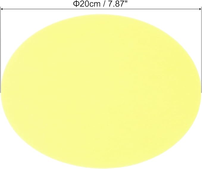 PATIKIL 7.9-inch Round Cardboard Paper, 20 Pcs 200GSM Blank Disc Circles Slices Cutouts Paper for Party Decorations DIY Craft Arts Drawing Painting Writing, Light Yellow