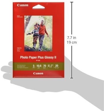 CanonInk 1432C002 Photo Paper Plus Glossy II 5" x 7" 20 Sheets (Pack of 2)