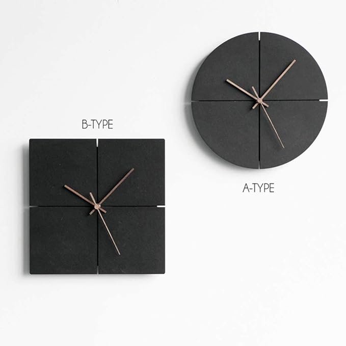 Wall Clock Wall Clock Wall Clocks for Living Room Wall Clocks for Bedroom Retro Creative Personality Silent Non-Ticking Art Black Wall Clock for Living Room Office Wall Clock Modern Clock