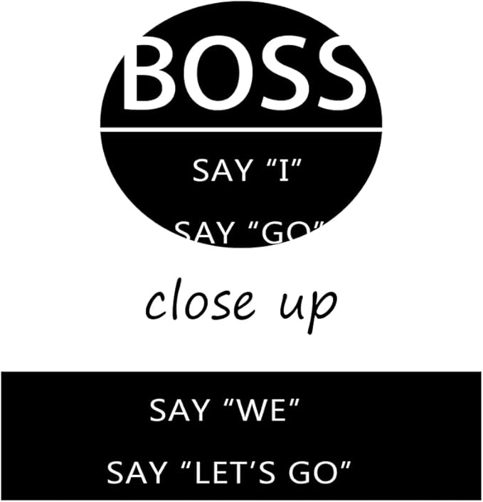 Leader Boss Difference Inspirational Wall Art for Office Motivational Black Positive Guide Canvas Poster Painting Prints Wall Pictures for Living Room Home Decor Framed Artwork [30''W x 40''H]