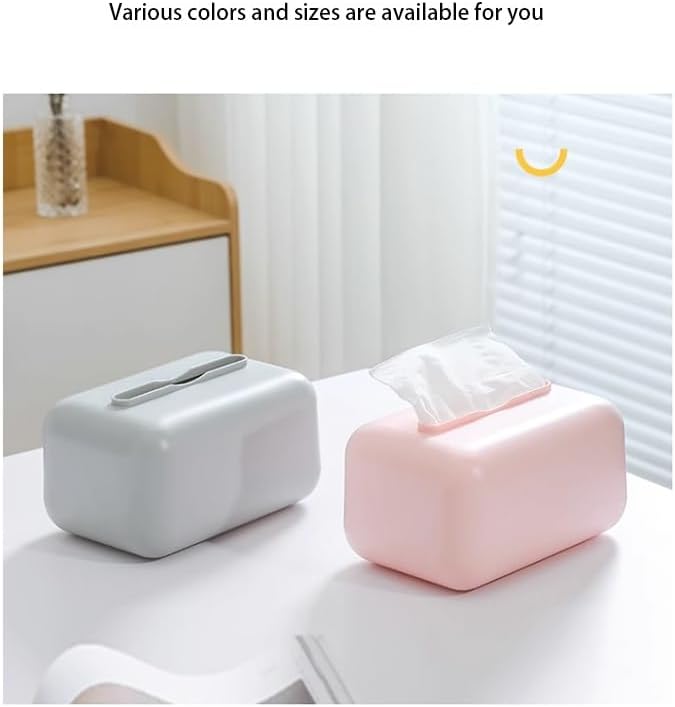 Stylish Tissue Box Sprung Tissue Box Creativity Tissue Box and Bathroom Facial Napkin Box for Bedroom or Office Desks and Tables Home Bar Modern Tissue Box (Color : Multi-coloredB) (Gray)