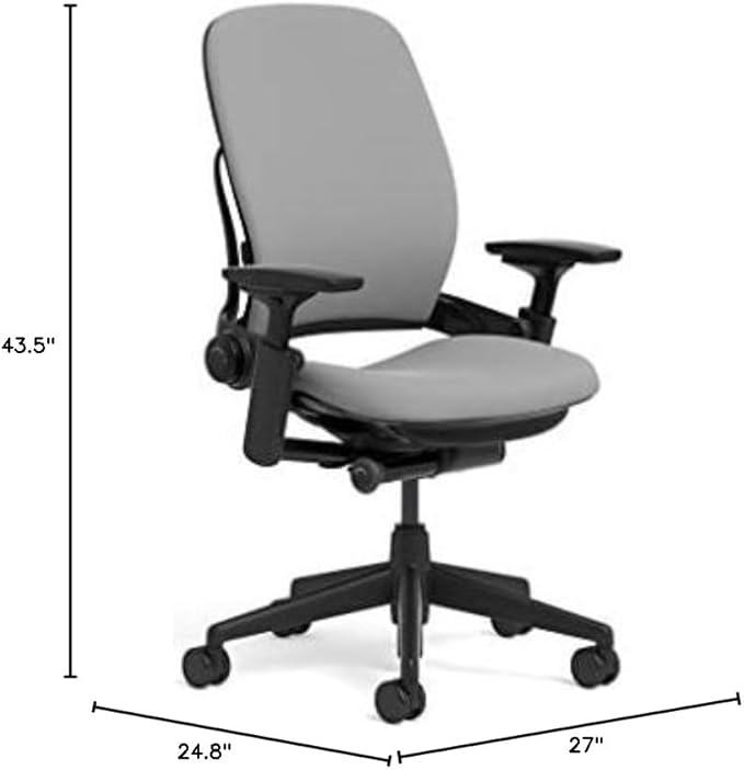 Steelcase Leap Office Chair, Black Frame and Cogent Connect Graphite Fabric