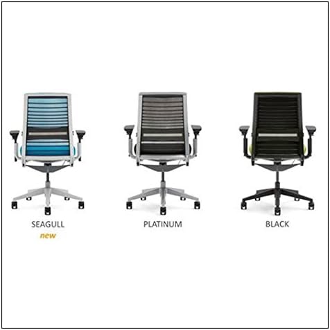 Steelcase Think Chair (R) - 3D Knit Back by Steelcase, 3D Knit Color = Scarlet; seat Fabric = Cogent Scarlet; Frame=Seagull