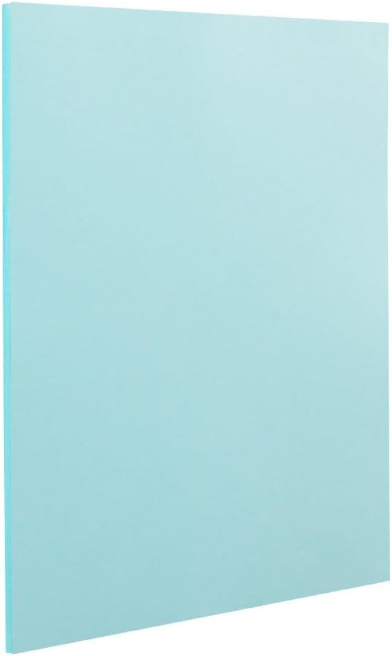 LUXPaper Custom Printed 8.5" x 11" Paper | Customizable Letterhead | Personalized Logo & Text | Letter Size | Pastel Blue | 60lb. Text | 200 Qty